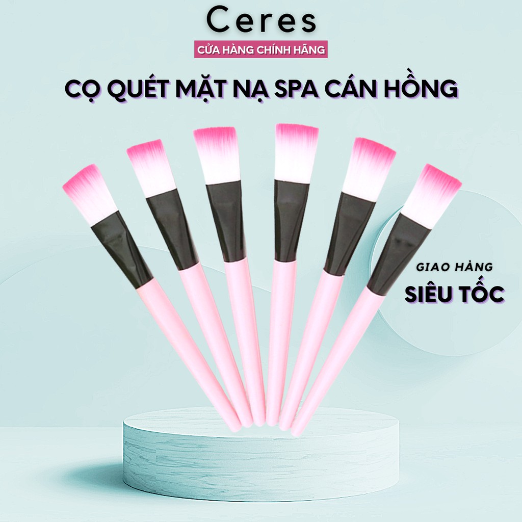 Cọ Đắp Mặt Nạ ⚡𝑭𝒓𝒆𝒆𝒔𝒉𝒊𝒑⚡ Cọ Quét Nạ Spa - Cọ Rửa Mặt Mask Silicon Cán Hồng