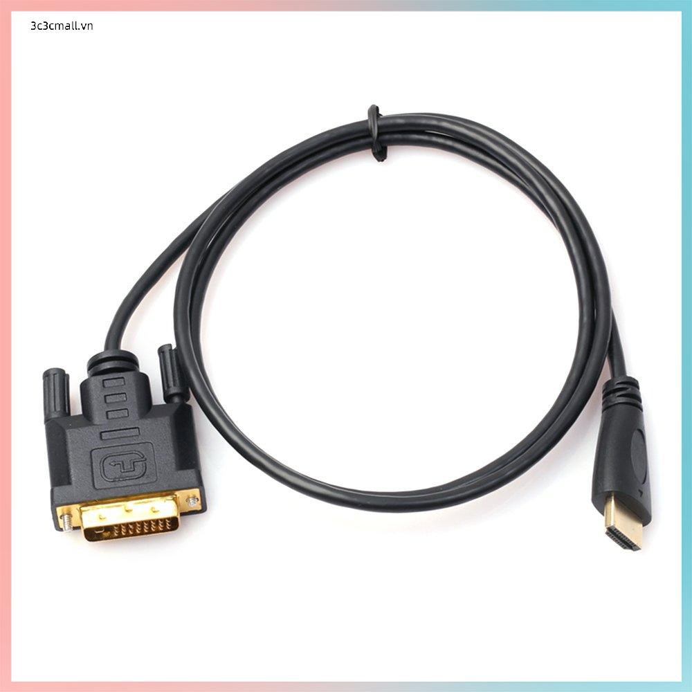 ✨chất lượng cao✨HDMI-compatible To DVI 24 Cable Adapter Practical Male To Male Converter