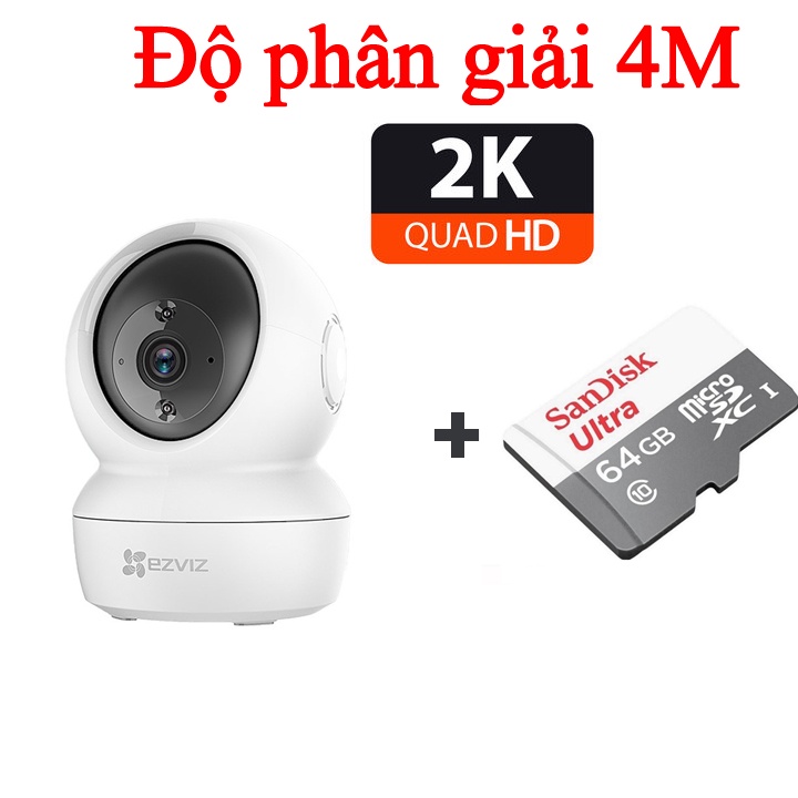 [Mã ELHAMS5 giảm 6% đơn 300K] Camera ip wifi Ezviz C6N 4M ( 2K ) 1080P 2M - Hàng chính hãng bảo hành 2 năm