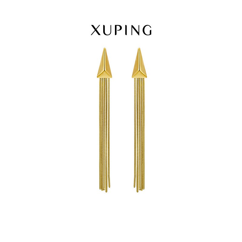 Bông Tai Xuping Mạ Vàng 14K, Tua Rua Dáng Dài - XPBT14