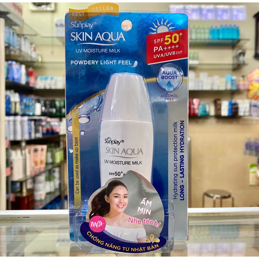 Sữa chống nắng Sunplay skin aqua UV moisture milk SPF50+/PA++++ giữ ẩm dành cho da khô (30g)