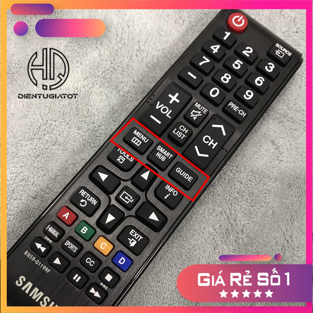 [Mã ELORDER5 giảm 10K đơn 20K] [CAO CẤP] - BH 3 THÁNG - Remote điều khiển tivi Samsung smart BN59-01199F