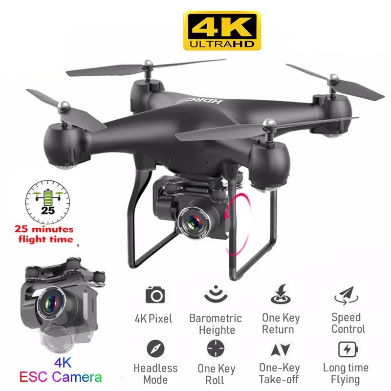 Flycam Quadcopter Mini Drone HDRC 4K Máy bay camera không người lái