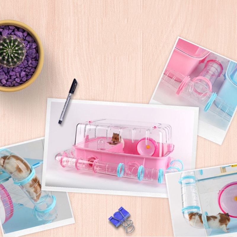 Ống chui gắn lồng nuôi hamster bằng acrylic trong suốt