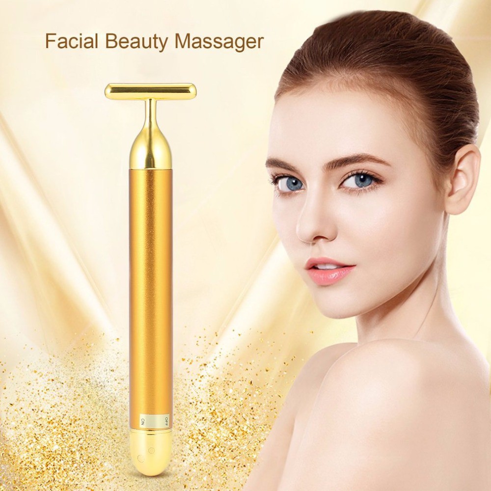 [FREESHIP] Máy massage rung đa vị trí Beauty Bar Gold 24k xả stress hiệu quả.