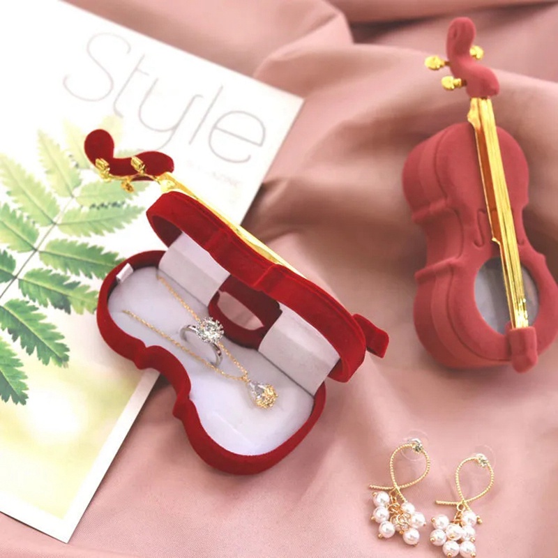 Hộp Đựng Trang Sức Hình Đàn Violin Sáng Tạo