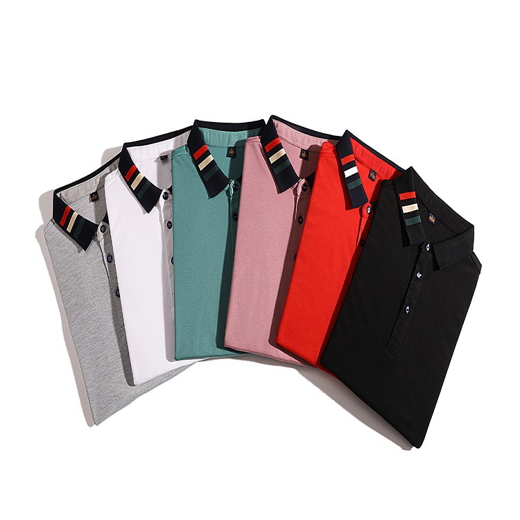 Áo Polo Nam phối họa tiết, chất liệu cotton mát mẻ, cổ bẻ đứng áo tạo nét mạnh mẽ thu hút