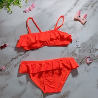 ĐỒ BƠI BIKINI 2 MẢNH CAM SANG CHẢNH CHO BÉ GÁI 8 đến 25kg