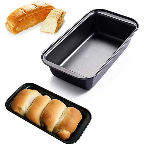 KHAY NƯỚNG CHỐNG DÍNH HÌNH CHỮ NHẬT, KHUÔN BÁNH MÌ GỐI 25 X 13 CM X CAO 5.8 CM