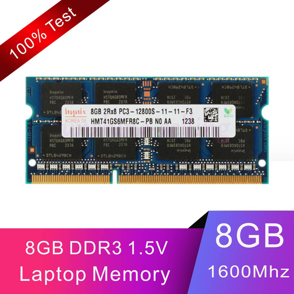 Bộ Nhớ RAM Cho Máy Tính Hynix 8GB DDR3 1600mhz 2RX8 PC3-12800S 204pin