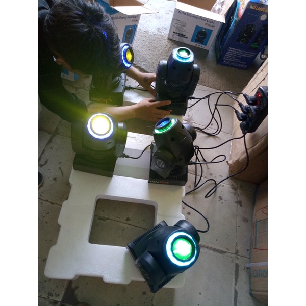 Đèn Beam Mini 30W Led + Hoa Quay