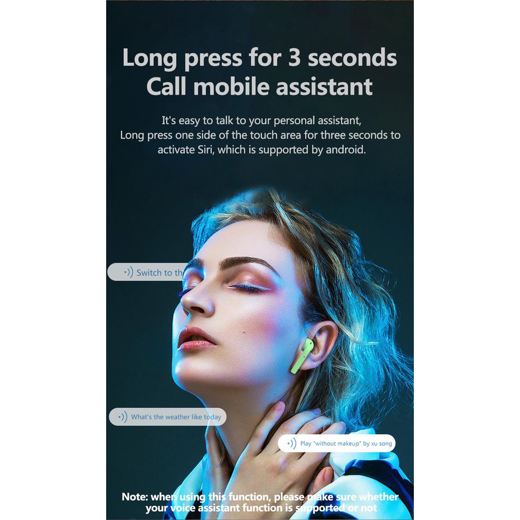 Tai Nghe ko dây Bluetooth 5.0 12 Màu aron Inpods Có Mic Và Hộp Sạc Cho ĐT táo Android Huawei Xiaomi Samsung Oppo Vivo