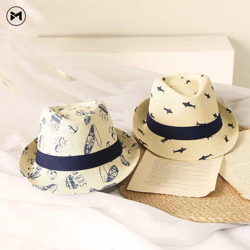 Mũ Cói Chống Nắng Thoáng Khí Thời Trang Bốn Mùa Cho Bé