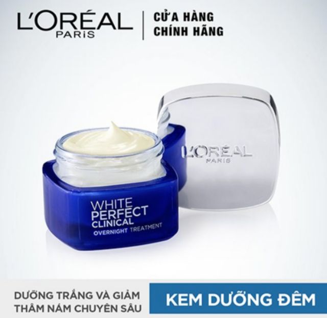 Kem dưỡng làm sáng da giảm thâm nám ngày và đêm L'Oreal Paris White Perfect Clinical