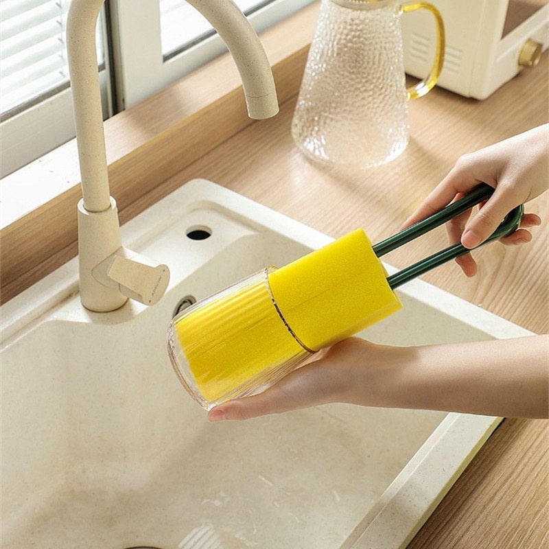 Miếng Xốp Hai Mặt Dùng Cọ Rửa Cốc Nước/Bình Sữa Cho Nhà Bếp/Bàn Chải Tiện Dụng