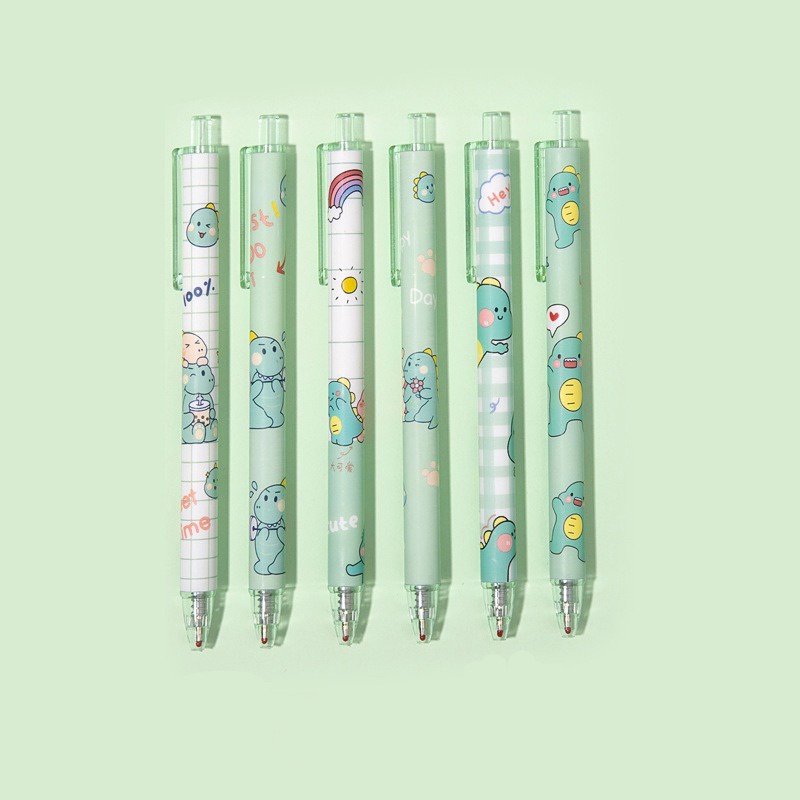Bút bi Gel bấm ngòi 0.5mm hình hoạt hình cute dễ thương mực đen vỏ hoạt hình đáng yêu