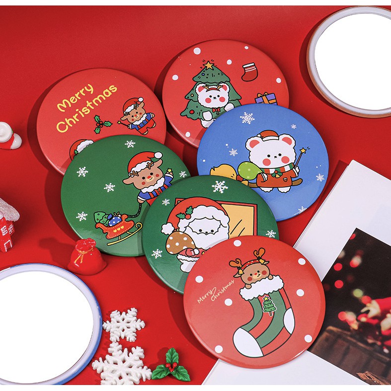 Gương Mini Cầm Tay Hình Noel/ Giáng Sinh