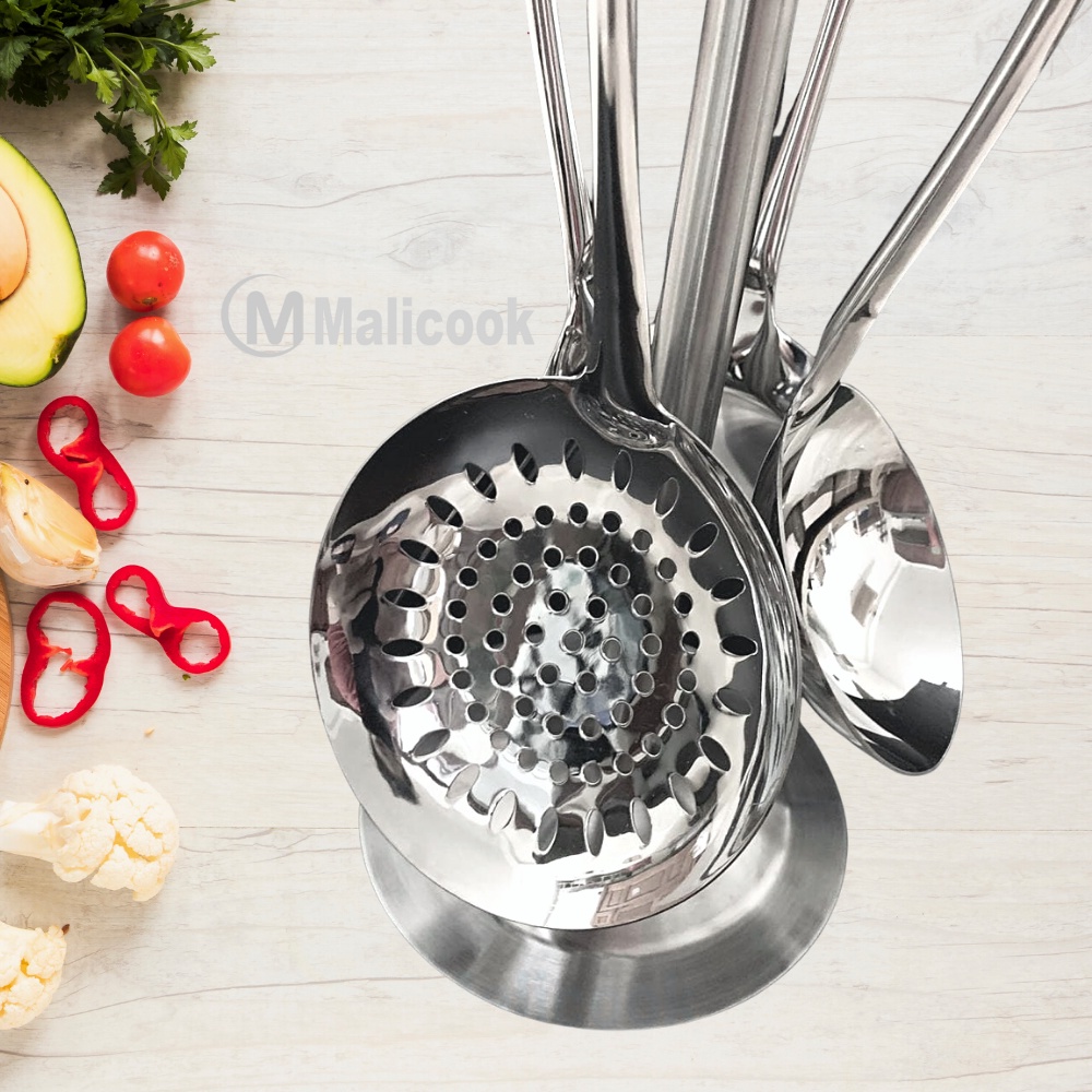 Bộ Muôi canh và Xẻng chiên xào Inox Cao Cấp Malicook [XẢ KHO, FREESHIP]