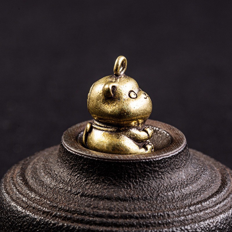 Tượng Trưng Bày Phong Thủy Bằng Đồng Hình Mèo May Mắn