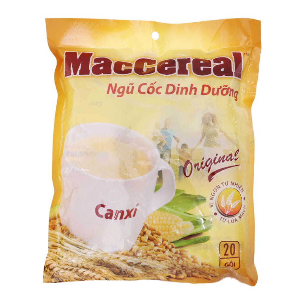 [CHÍNH HÃNG] Ngũ Cốc Dinh Dưỡng Maccereal Original Canxi Túi 560g (20 gói x 28g)