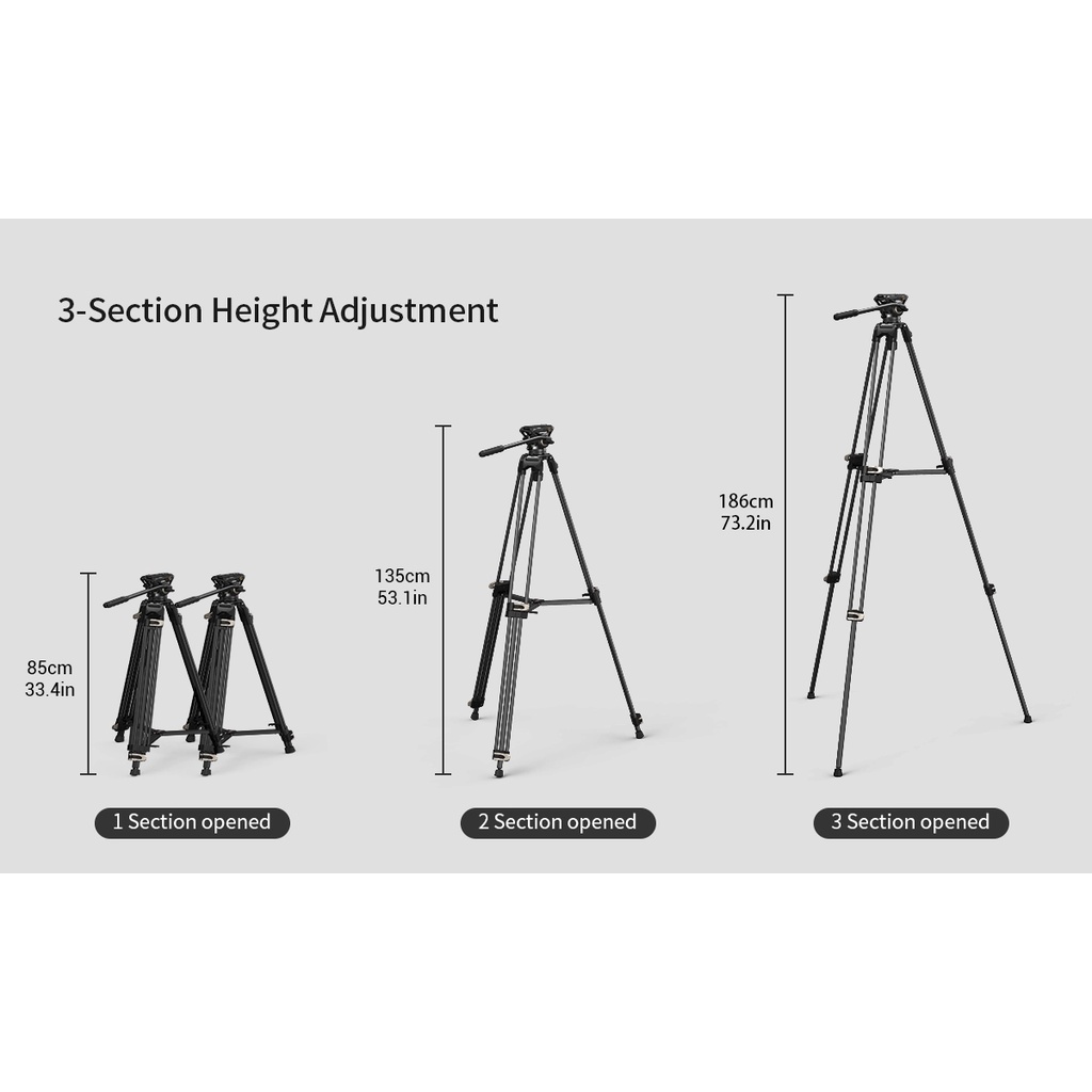 SmallRig AD-01 3751 Tripod máy ảnh chuyên dụng tải 8kg mẫu mới 2023