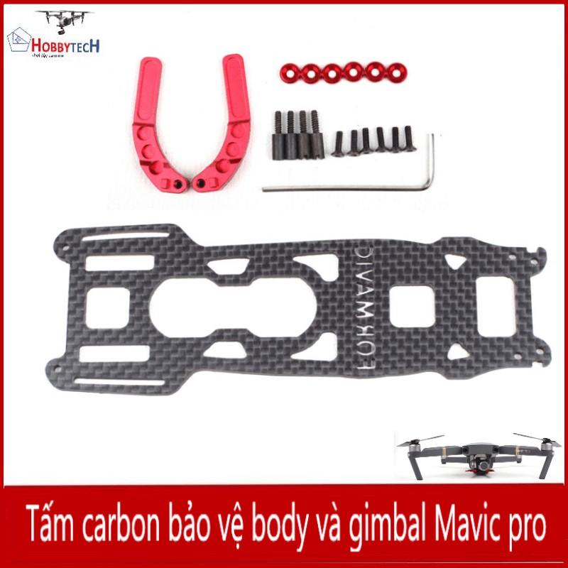 Tấm carbon bảo vệ body và gimbal Mavic pro - Phụ kiện flycam DJI Mavic pro