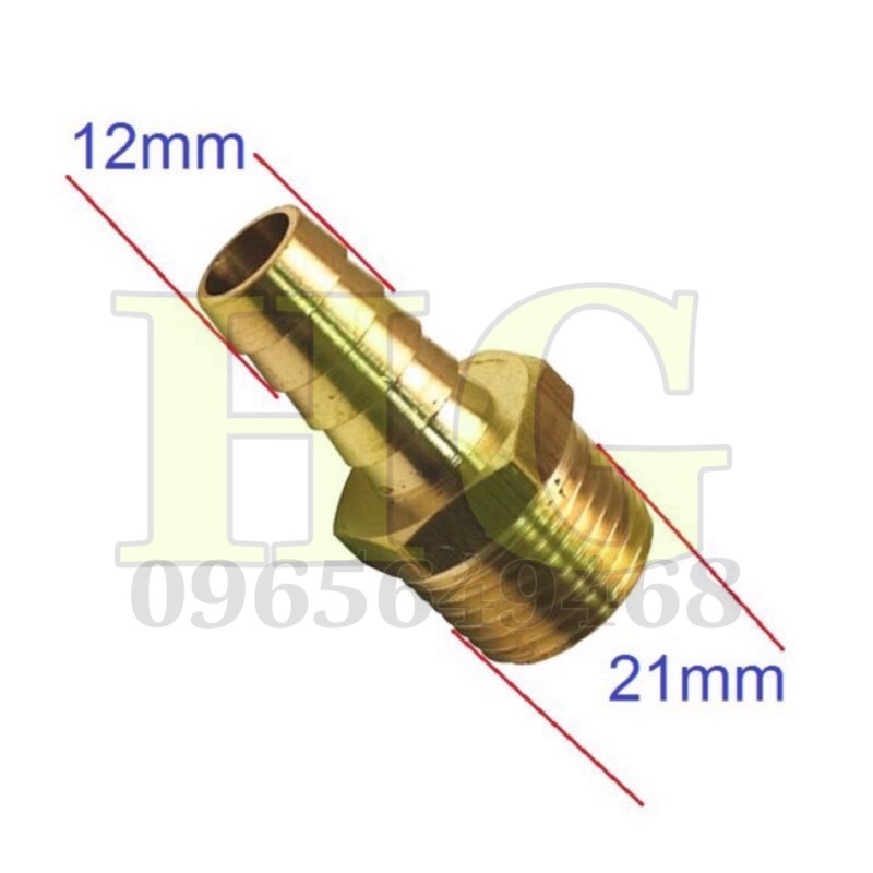Nối ren ngoài 21 ra Búp đồng 6,8, 10, 12, 14,16,18,21