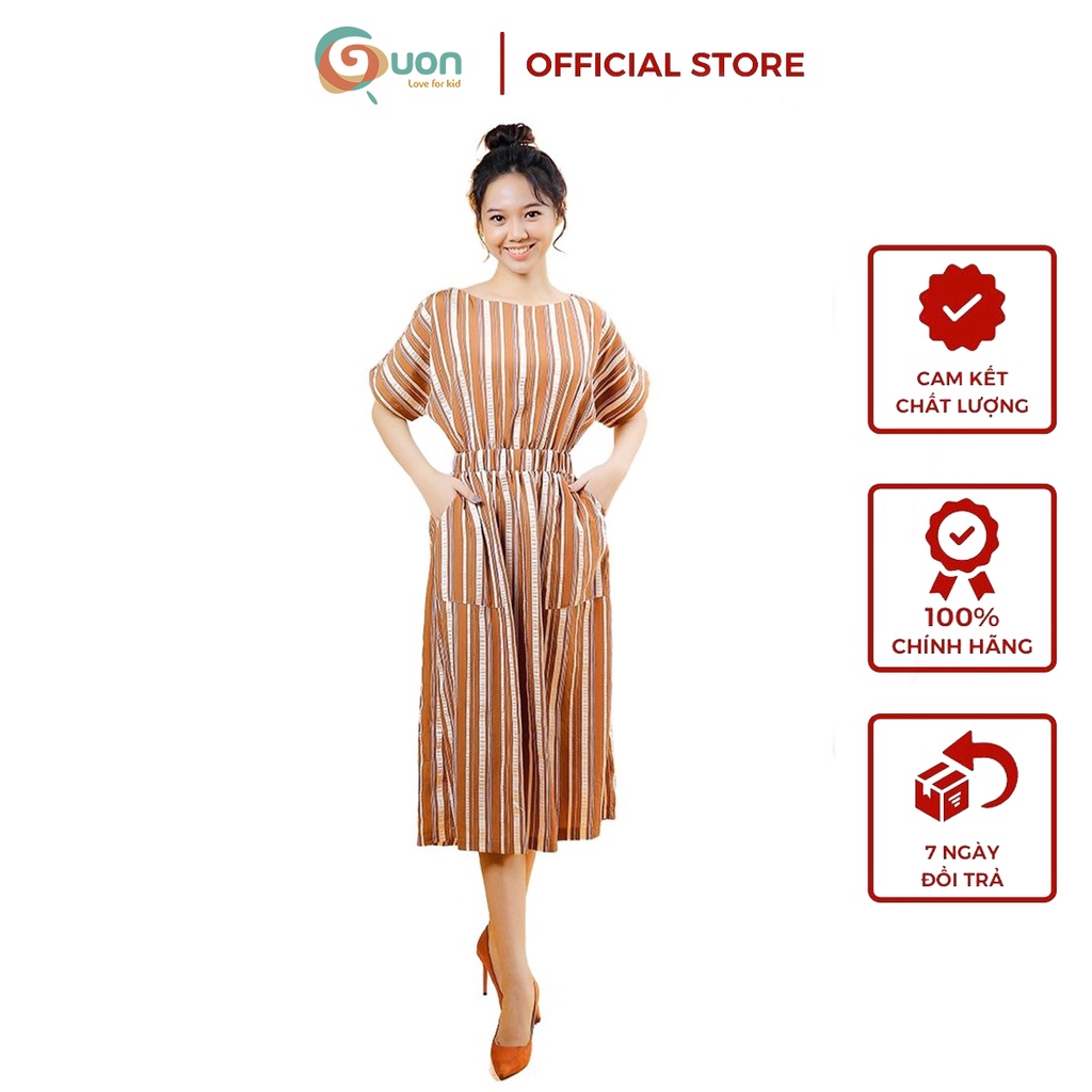 Đầm suông Trúc Chi kẻ sọc - GUON