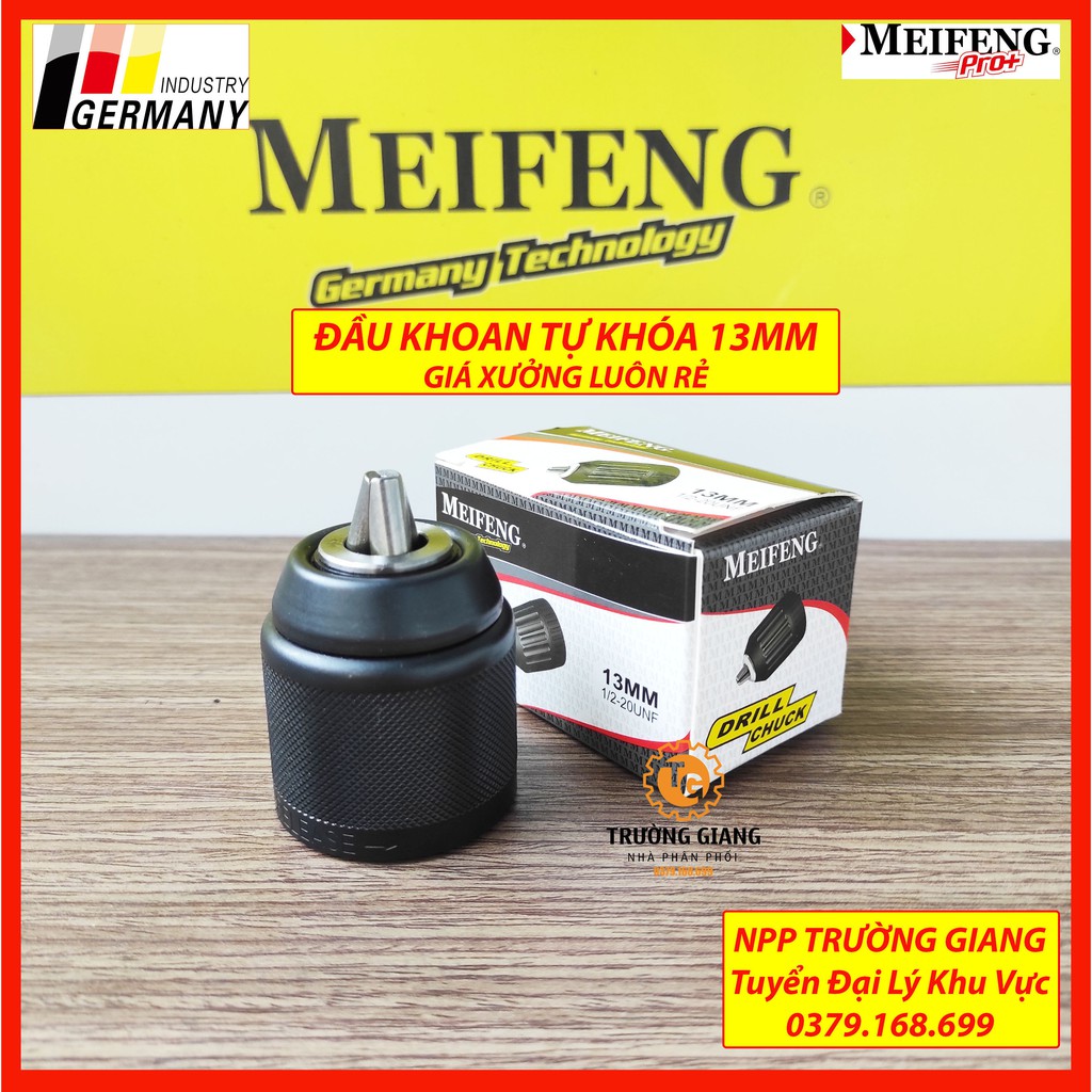 Đầu Khoan Tự Khóa ☘ FREESHIP ☘ Đầu Khoan 13 mm Tự Khóa - MEIFENG - NppTruongGiang