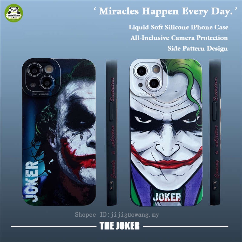 Ốp Điện Thoại Silicon Dẻo In Hình Joker Bảo Vệ Camera Chống Rơi Cho iPhone 11 12 13 Pro Max X XR XS Max 7 8 Plus SE3