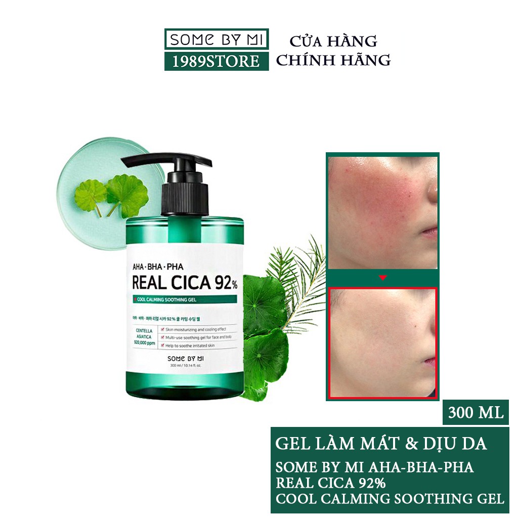 Gel Dưỡng Ẩm, Làm Mát & Dịu Da Từ Rau Má, Ngải Cứu & Tràm Trà Some By Mi Cool Calming Soothing Gel -Phân Phối Chính Hãng