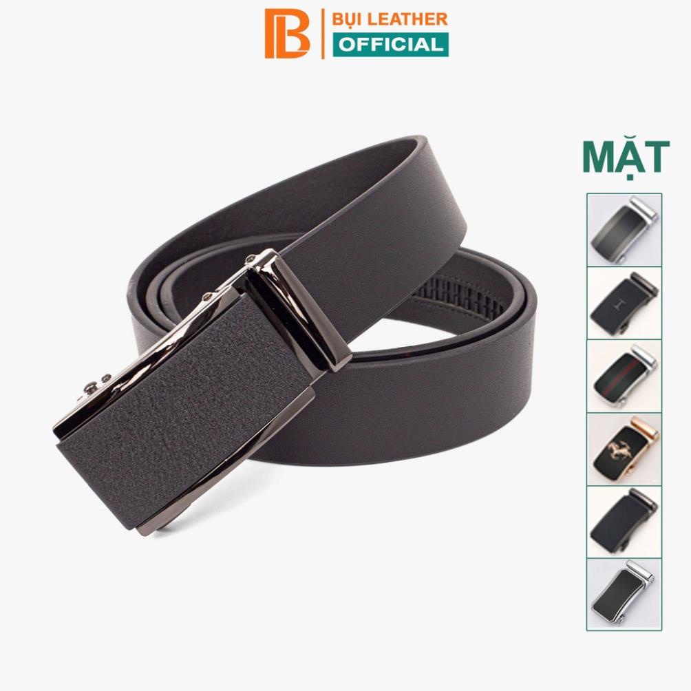 Thắt lưng nam da bò nguyên tấm L110 màu đen khoá tự động nhiều mặt lựa chọn Bụi leather bảo hành 12 tháng !