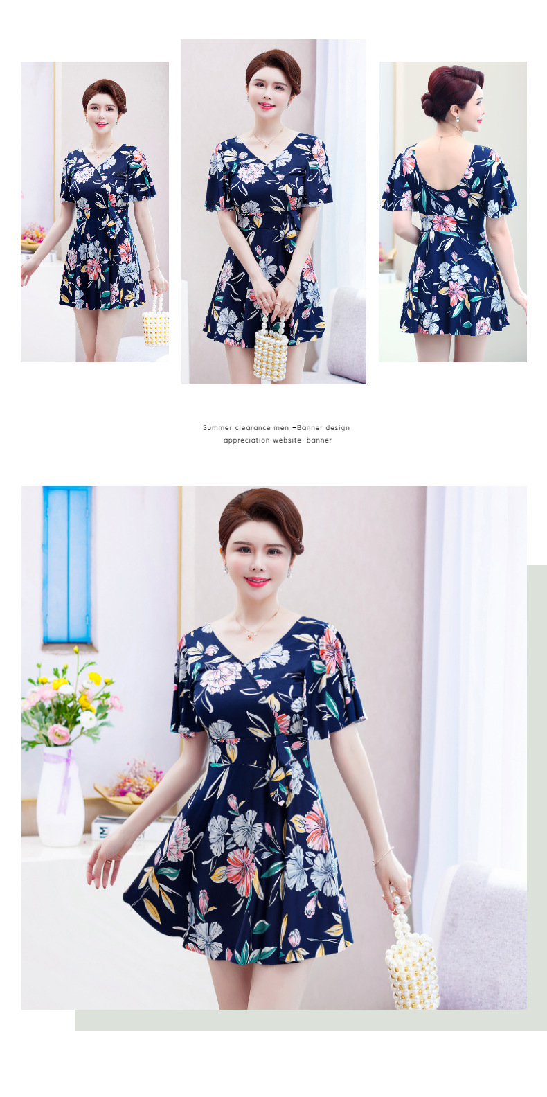 Bộ Đồ Bơi Một Mảnh Dáng Rộng Xinh Xắn Cho Mẹ Và Bé | BigBuy360 - bigbuy360.vn