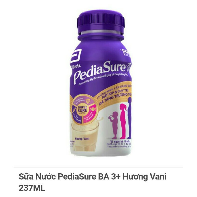 Sữa nước Pediasuea BA 3+ hương vani 237ml