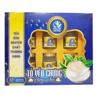 Hộp Yến Chưng Đường Phèn SCNEST 15% tổ yến (6 lọ)