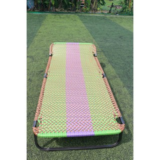 Giường xếp dây đài loan khung sơn tĩnh điện 90cm_Võng Xếp Thảo Điều