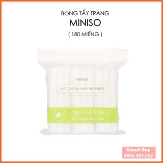 Bông Tẩy Trang Mềm Mại không gây kích ứng da Nhật Bản Miniso Túi 180 Miếng