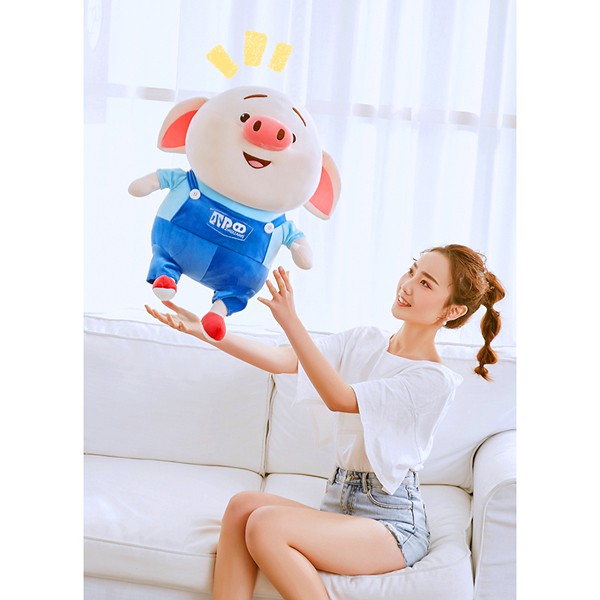 GẤU BÔNG HEO TIKTOK NGỒI DỄ THƯƠNG, LỢN TIKTOK NGÔI SIÊU CƯNG SIÊU CUTE (40CM) VẢI MINISO MỀM MỊN, HÀNG XỊN LOẠI 1