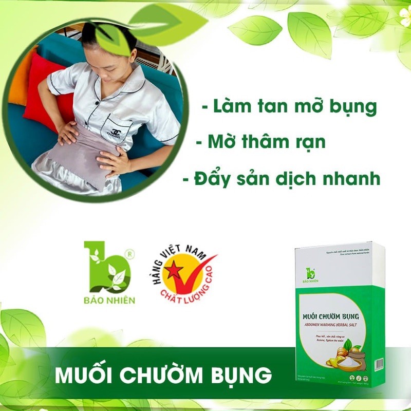 ( Tặng túi đựng muối ) Muối chườm bụng giảm eo Bảo Nhiên 850gr