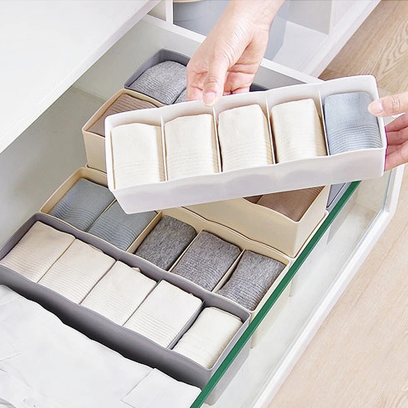Hộp Đựng Đồ Lót, Khay Nhựa 5 Ngăn Đựng Đồ Lót, Tất, Vớ Tiện Dụng 88102 THẾ GIỚI TIỆN ÍCH