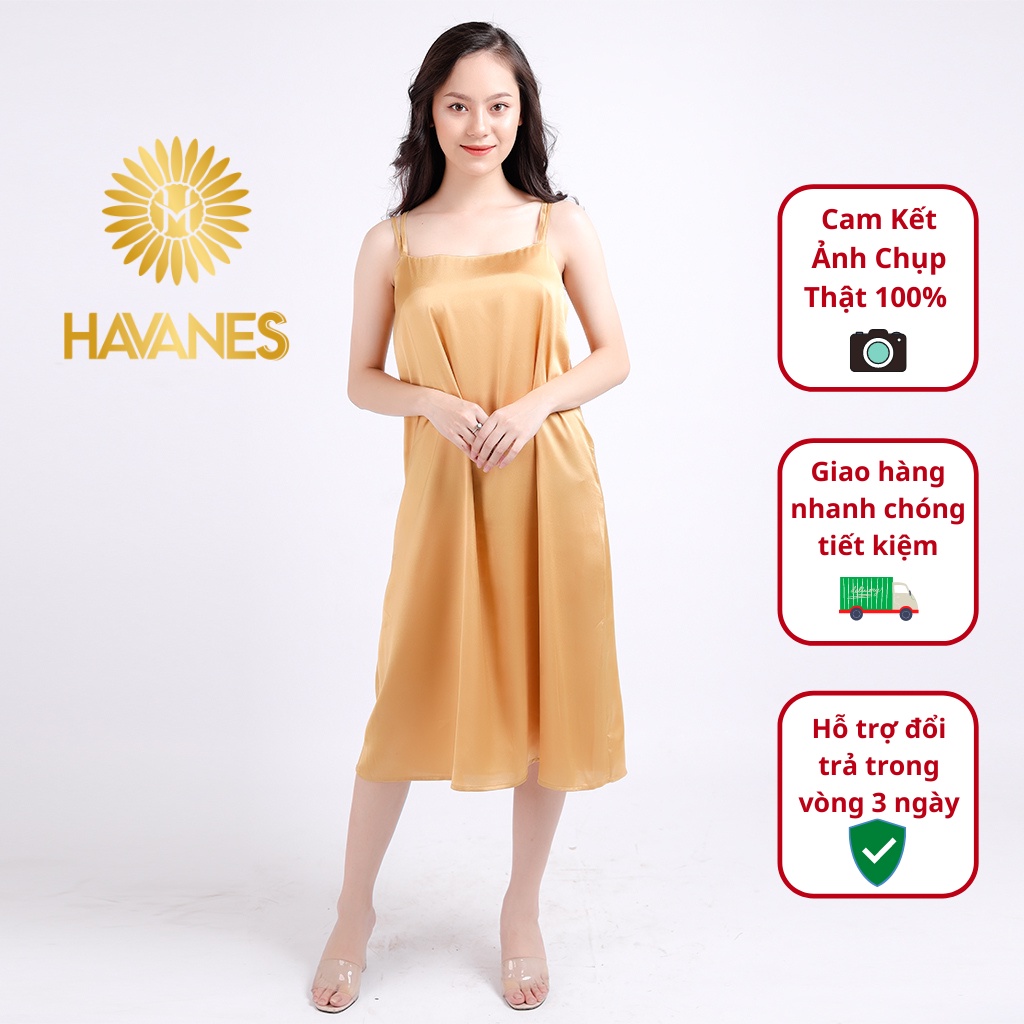 Váy 2 Dây VHD001 Váy 2 Dây Dáng Suông Chất Lụa Cao Cấp Mềm Mịn Và Cực Mát ( Cam Kết Ảnh Chụp 100% Tại Shop ) Đủ Size Số