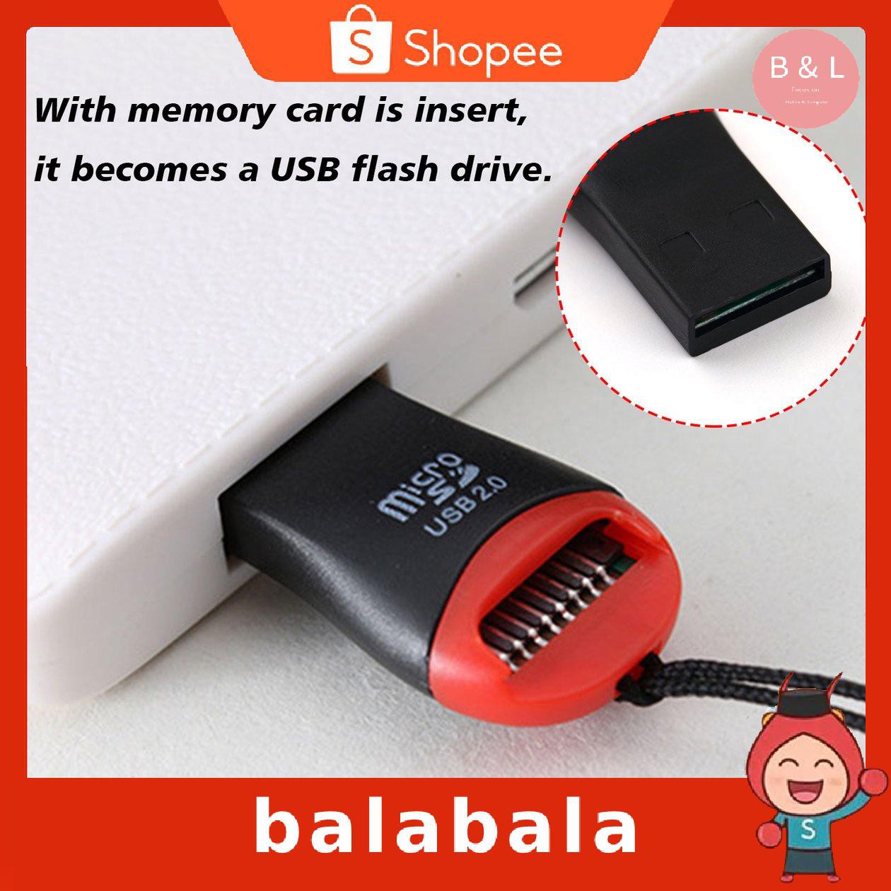 Đầu Đọc Thẻ Nhớ Usb 2.0 Mini T-Flash Tf M2 M 2 Hỗ Trợ 2gb 4gb 8gb 16gb