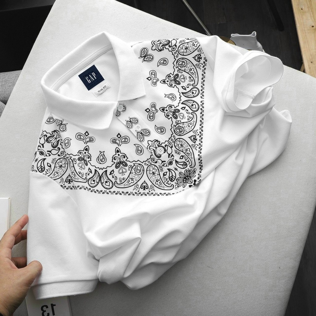 (Size lớn > 100kg) Áo polo nam hoa văn sang trọng GAP004  - Cotton cá sấu, form suông POLOMAN | BigBuy360 - bigbuy360.vn