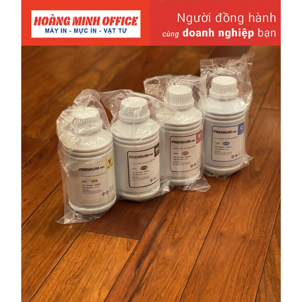 Bộ Mực Nước Dye Cano.n/ Epso.n COMBO 4 Màu - Dùng cho máy in phun màu Cano.n / Epso.n...( 500ml )