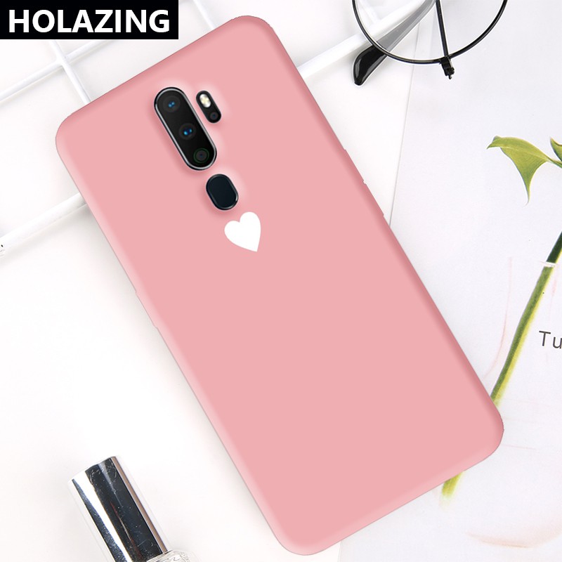 Ốp điện thoại in trái tim cho OPPO A16 A15S A9 2020 A5 A3S AX7 AX5S A7 A32 A33 A53S OPPO A53 A31 A91 A12 F11 Pro F9
