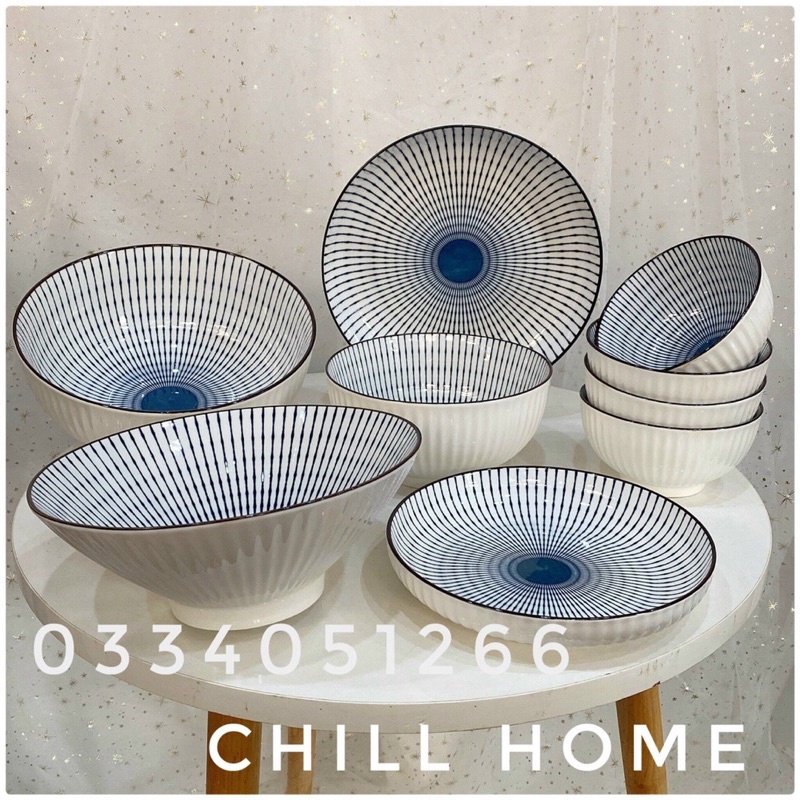 Bộ bát đĩa  cao cấp,set bát đĩa sứ ăn cơm,phong cách Nhật BẢn,chén đĩa sứ ceramatic cho mâm cơm gia đình mã B198