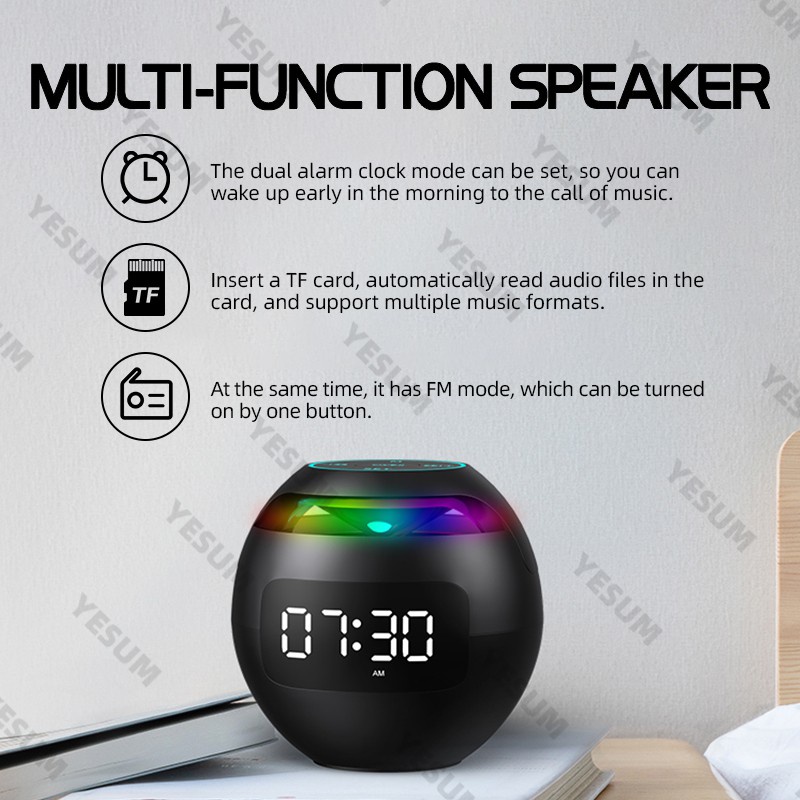 Thông Minh Loa Bluetooth Rbg 2000 Ma Tf Đa Năng Có Đèn Led