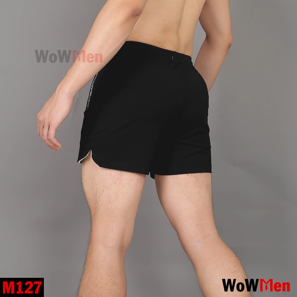 Quần Đùi Thun Nam Tập Gym Đi Bơi Mặc Ngủ Quần Short Slim Fit Ngắn Ôm Ngang Đùi - M127 | BigBuy360 - bigbuy360.vn