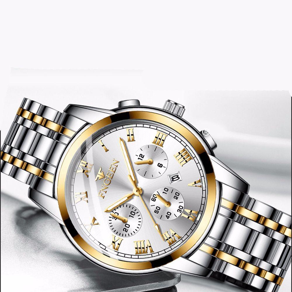 Đồng Hồ Dây Kim Loại Mặt Phát Quang Đơn Giản Dành Cho Cặp Đôi