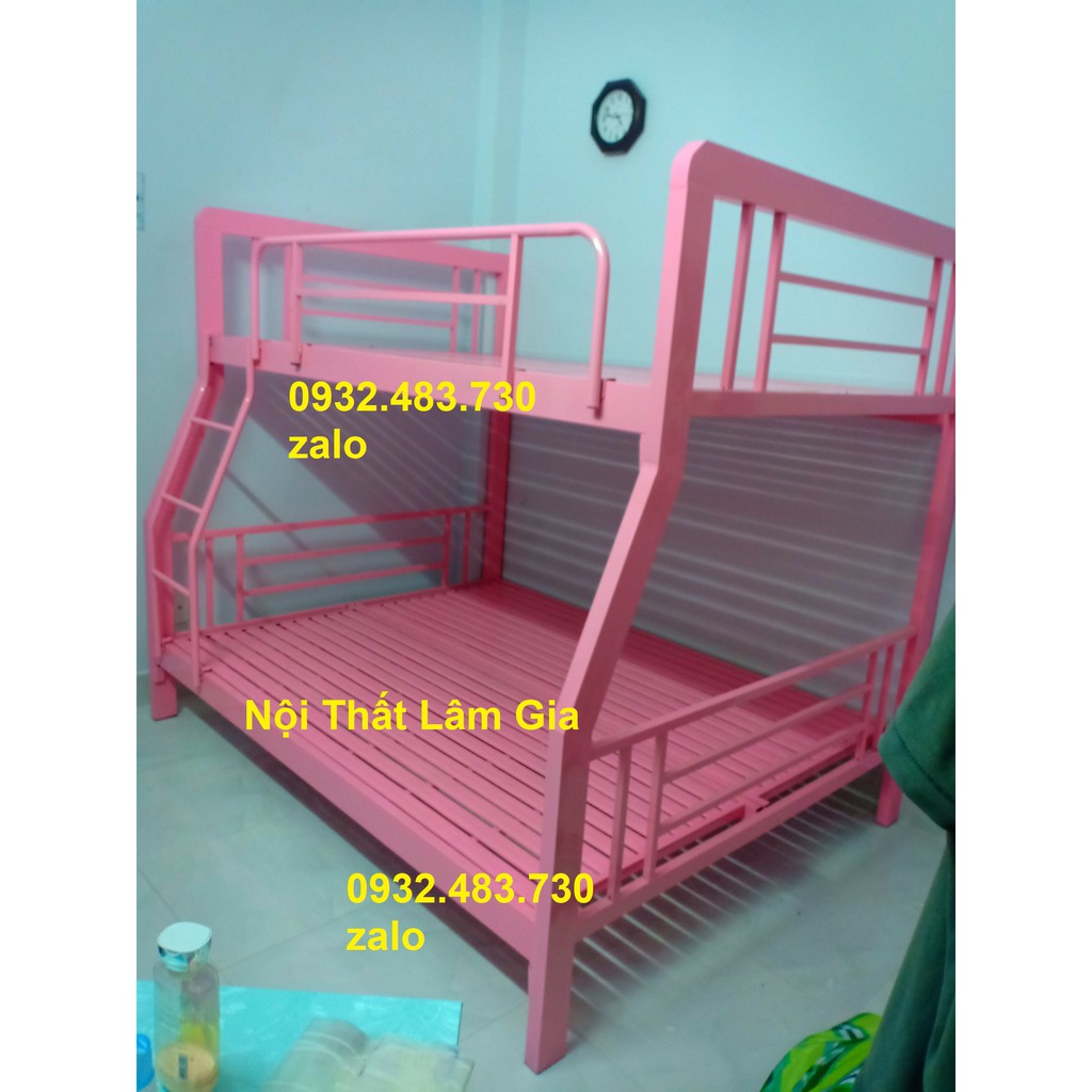 GIƯỜNG SẮT 2 TẦNG TRẺ EM CAO CẤP 1M4X1M6